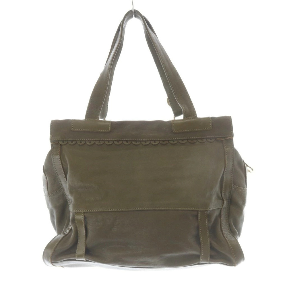 See by Chloe Leather Tote Bag Khaki Green